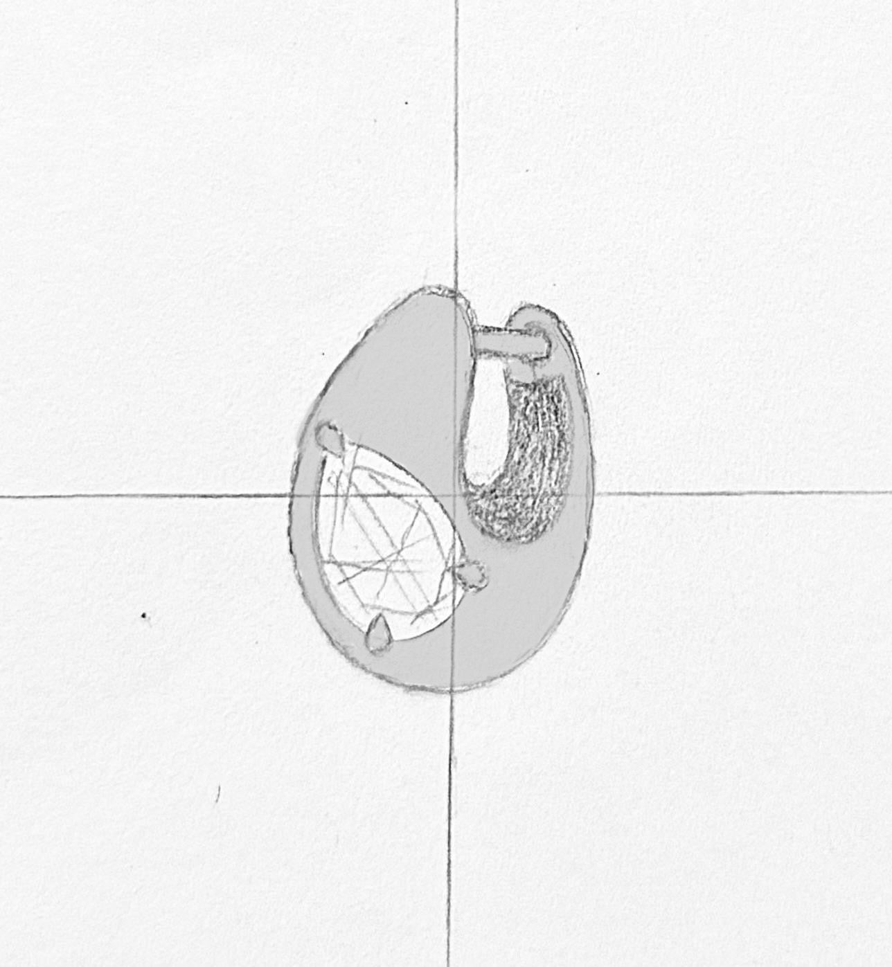 Pear Dome Small Hoops