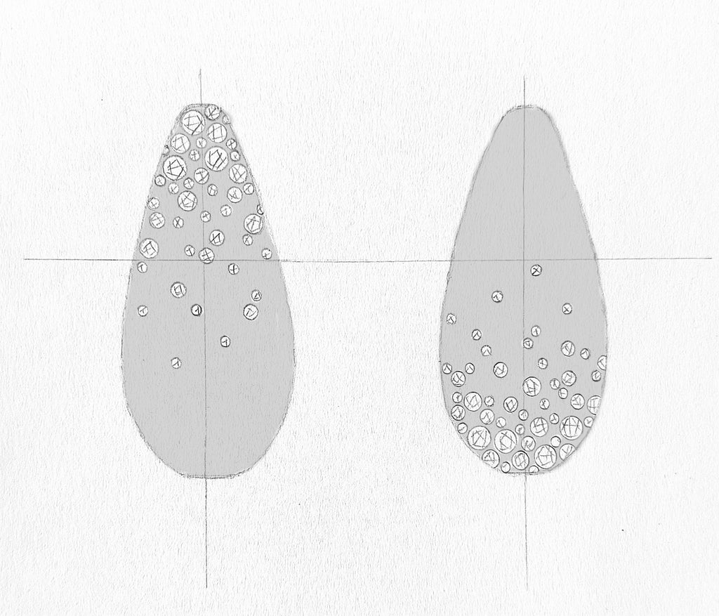 Asymmetric Scattered Dome Hoops