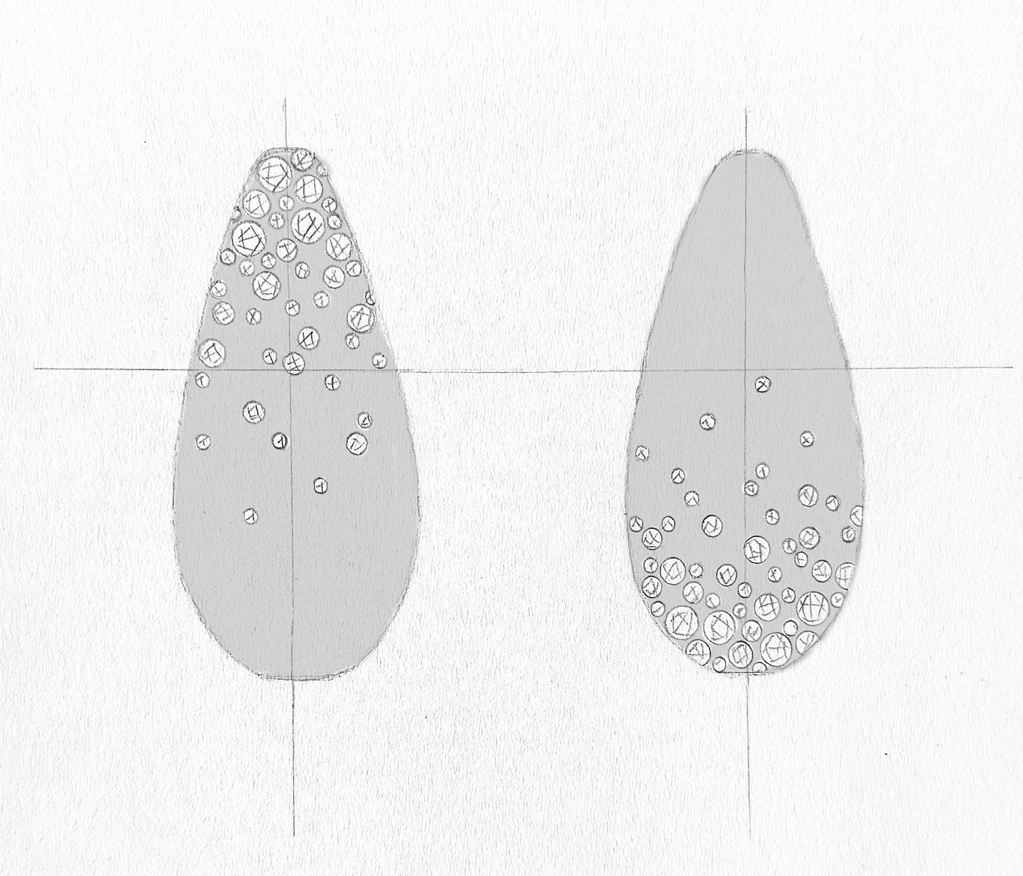 Asymmetric Scattered Dome Hoops