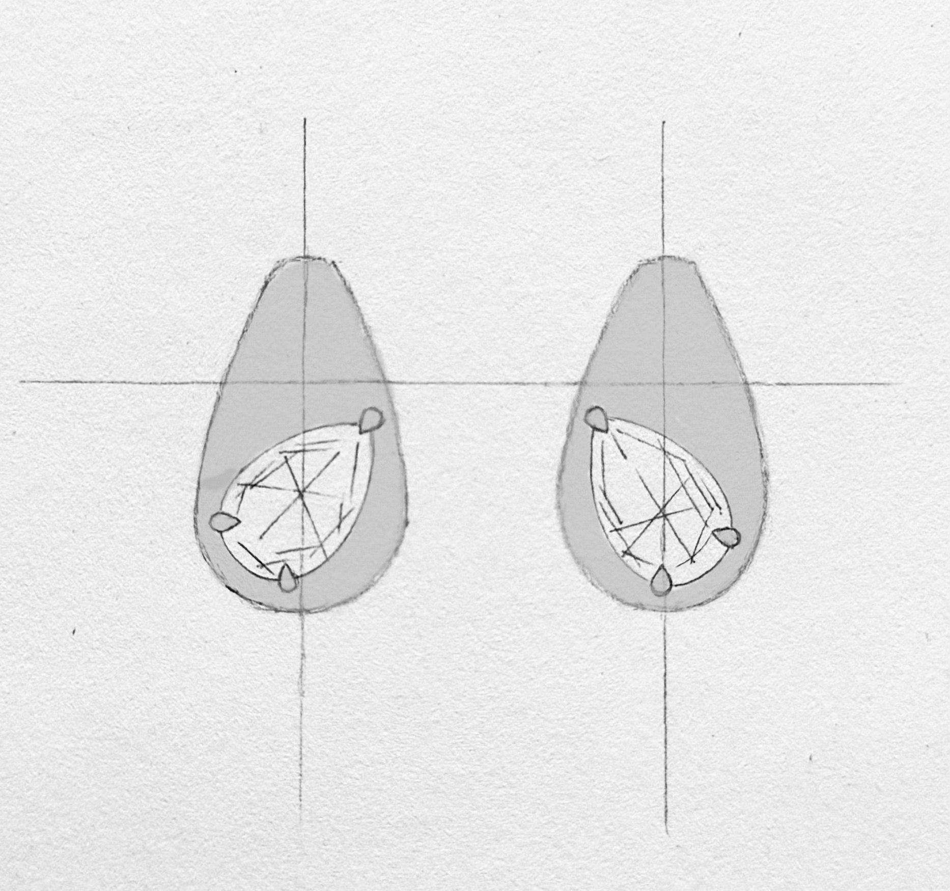 Pear Dome Small Hoops