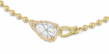 Floating Pear Ball Chain Necklace