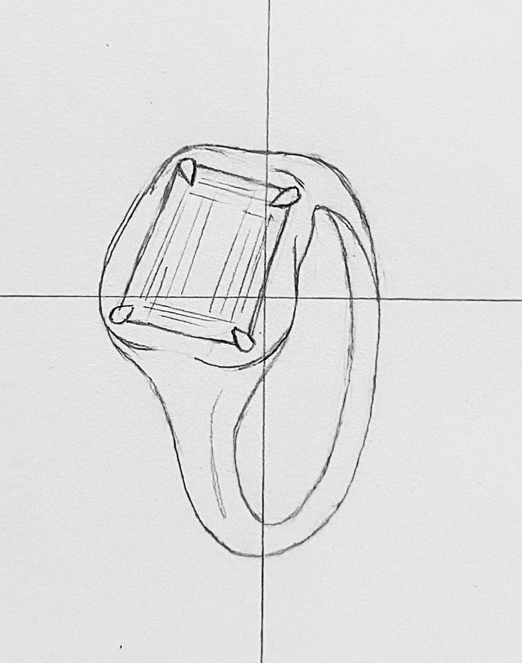Emerald Cut Bezel Ring